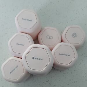 Pink Travel Toiletry Containers Set